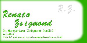 renato zsigmond business card