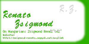 renato zsigmond business card